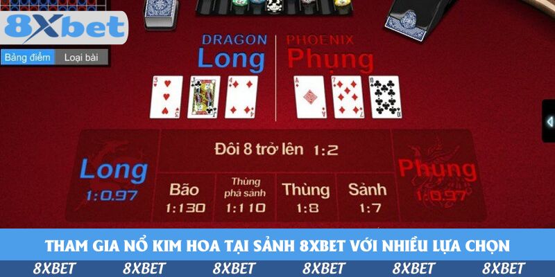 Tham gia Nổ Kim Hoa tại sảnh KU88 với nhiều lựa chọn